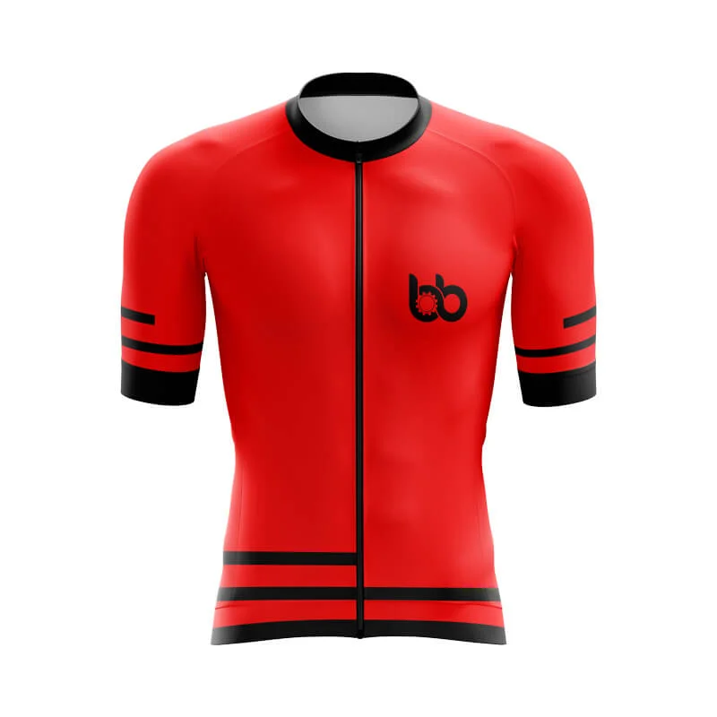 Bicycle Booth Outline (Red) Aero Jerseys Turtle Neck Jersey Shirt