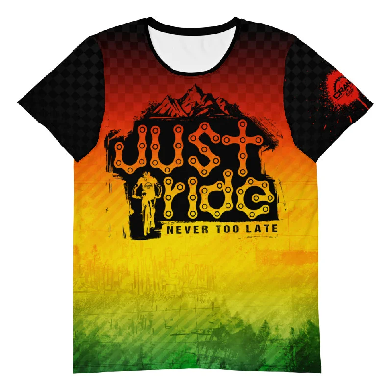 Men's New Rasta Just Ride MTB Jersey Patterned Jersey Tee