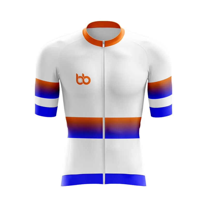 BB Gradient Aero jerseys (Blue-Orange) Polka Dot Jersey Shirt