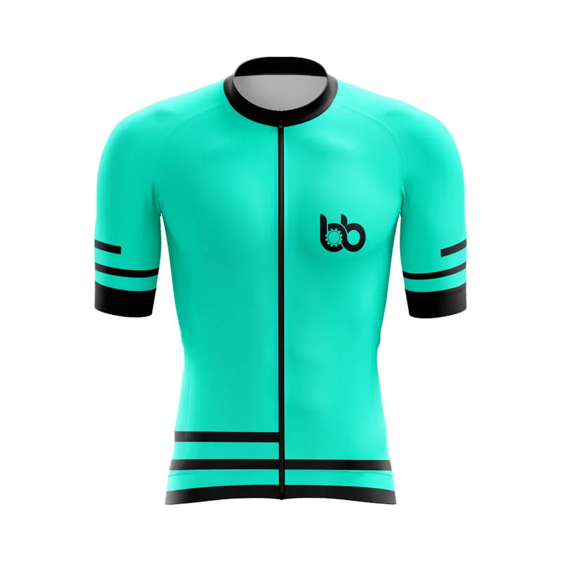 Bicycle Booth Outline (Teal) Aero Jerseys Floral Jersey Blouse