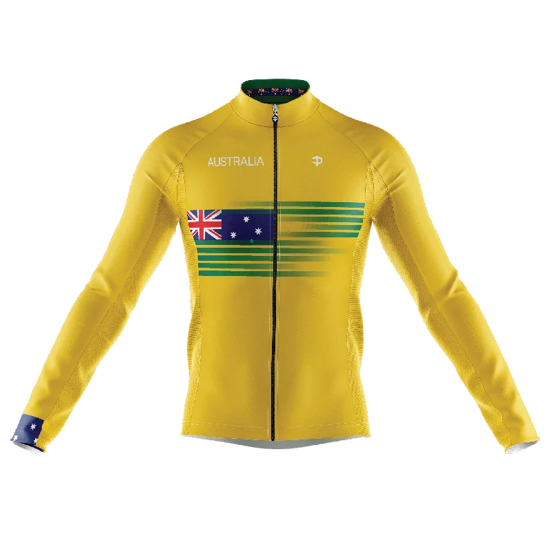 Australia Long Sleeve Cycling Jersey Stylish Jersey Top