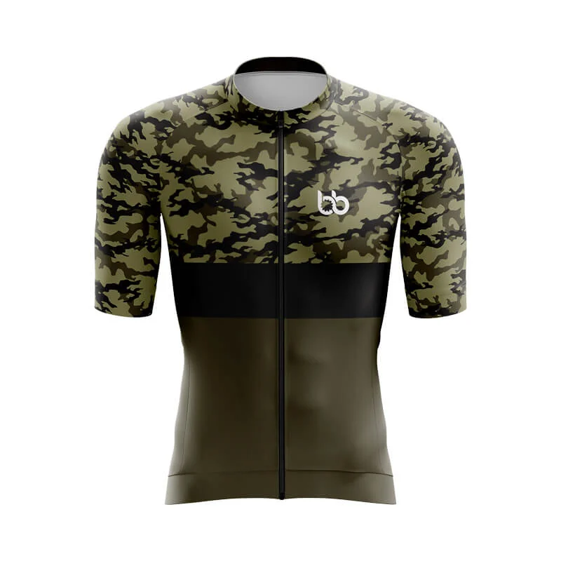 Camouflage Neck Aero Jerseys (V2) (Green) Party Jersey Tee