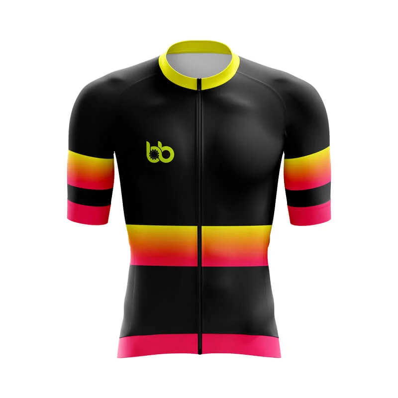 BB Gradient Aero jerseys (Yellow-Pink) Patterned Jersey Tee