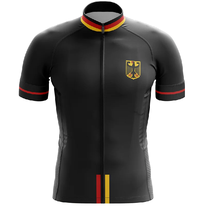 Germany V2 Short Sleeve Cycling Jersey Gold Jersey Tee