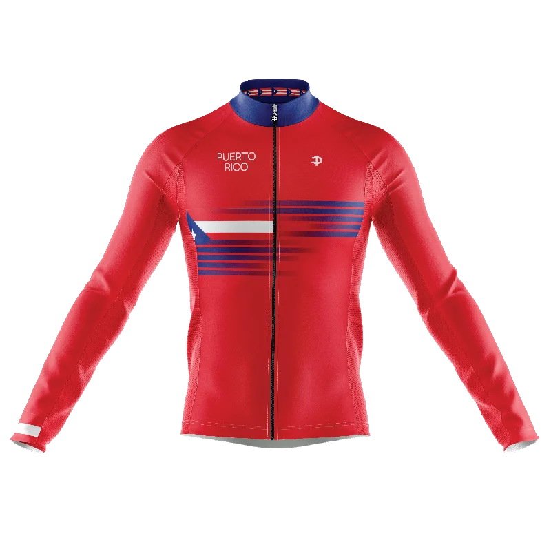 Puerto Rico Long Sleeve Cycling Jersey High-End Jersey Tee