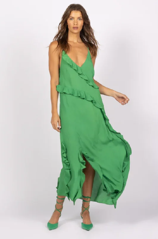 Joey The Label Daydream Ruffle Slip Dress Tunics stripes playful