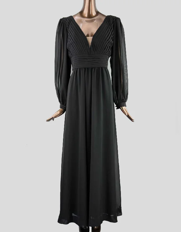 OPELIA Long Dress with Sheer Sleeves - 10 US Tunics Fleece cozy