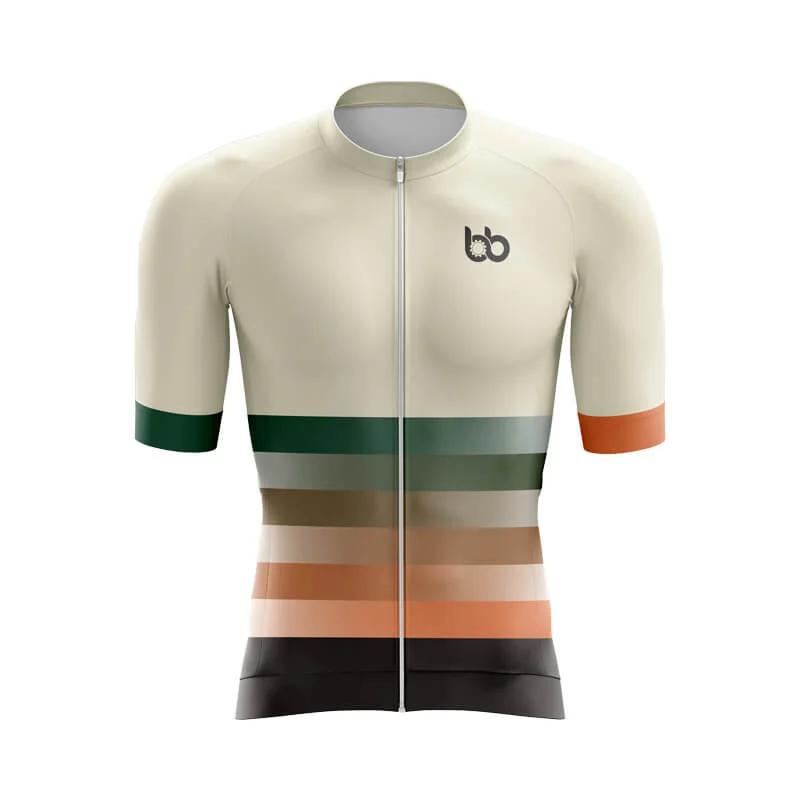 Gradient Frequency Aero jerseys (Beige-Green-Orange) Holiday Jersey Tee