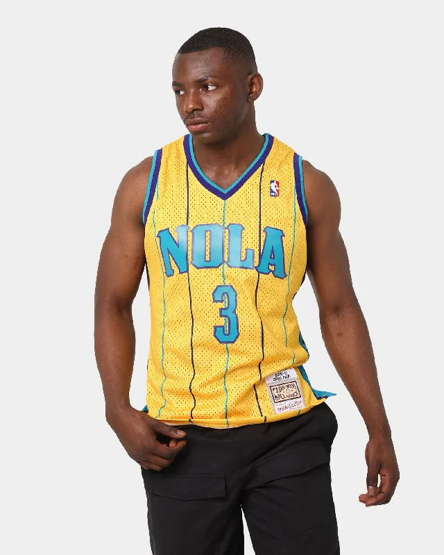 Mitchell & Ness New Orleans Hornets Chris Paul #3 '10-'11 Swingman Jersey Yellow Modern Jersey Tee