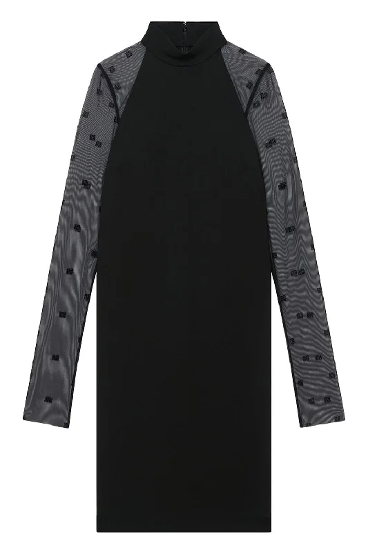 Transparent 4G Jersey Halter Dress Tunics Silk luxurious