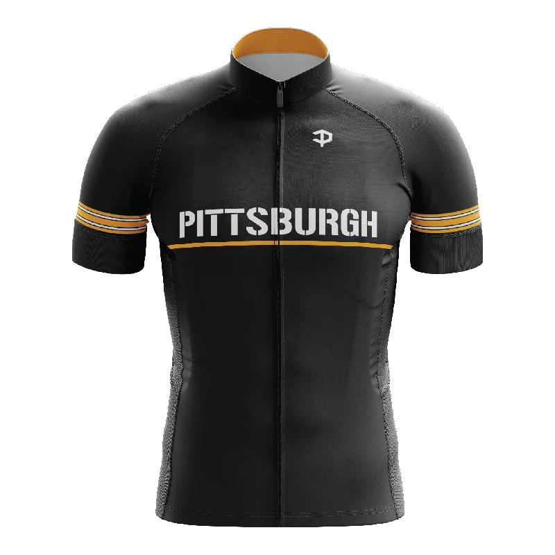 Pittsburgh Short Sleeve Cycling Jersey Minimalist Jersey Tee