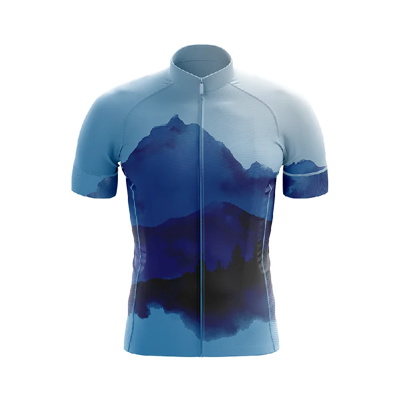 Best Views Come After The Hardest Climb Blue Short Sleeve Cycling Jersey Boutique Jersey Tee