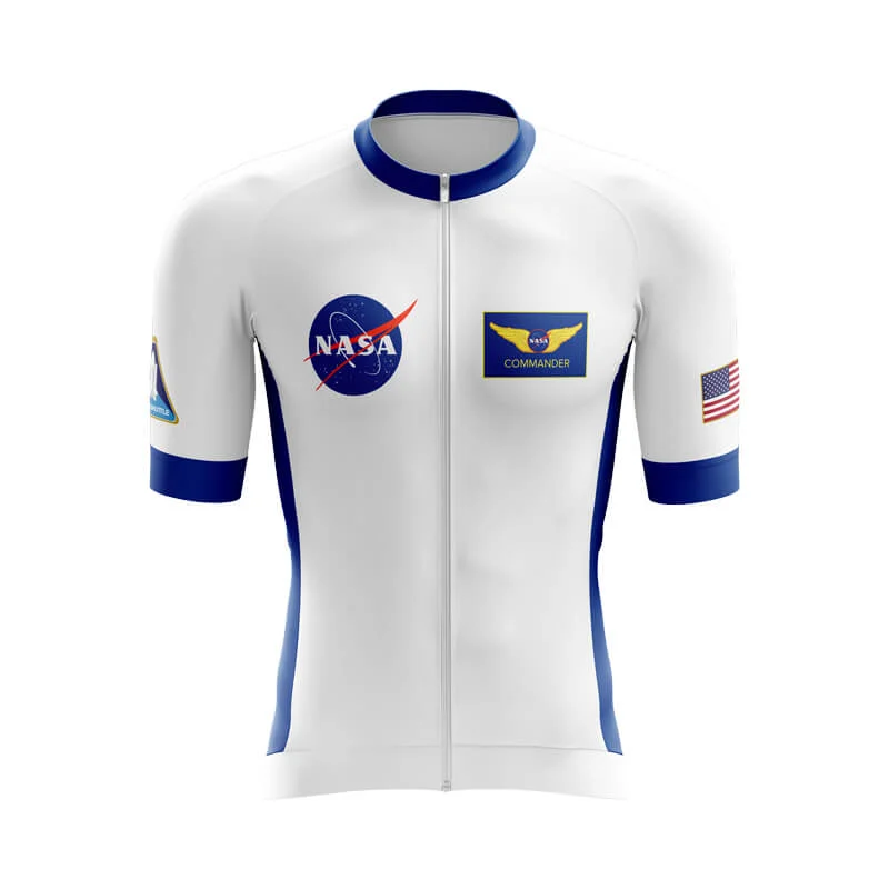 NASA Commander Aero Jerseys (White) Off Shoulder Jersey Top