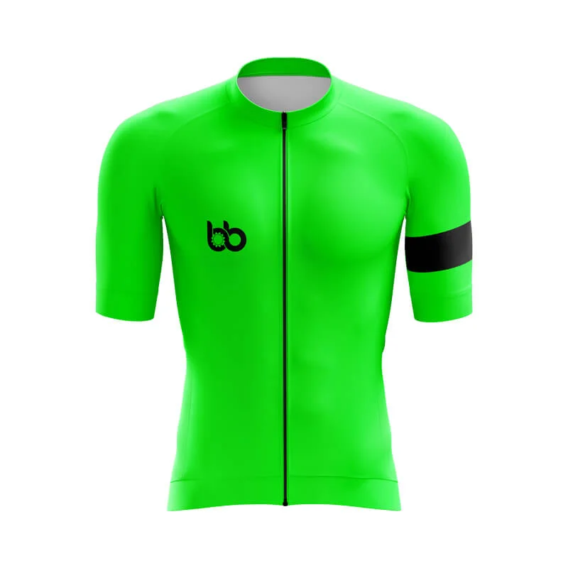 Bicycle Booth Basic 2.0 (Green) Aero Jerseys Boat Neck Jersey Shirt