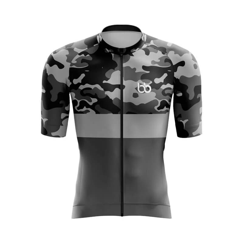 Camouflage Neck Aero Jerseys (V2) (Grey) Daily Wear Jersey Tee