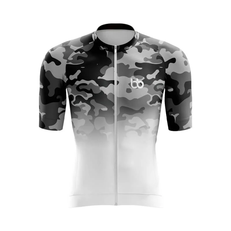Camouflage Neck Aero Jerseys (V3) (Grey-White) Turtle Neck Jersey Shirt