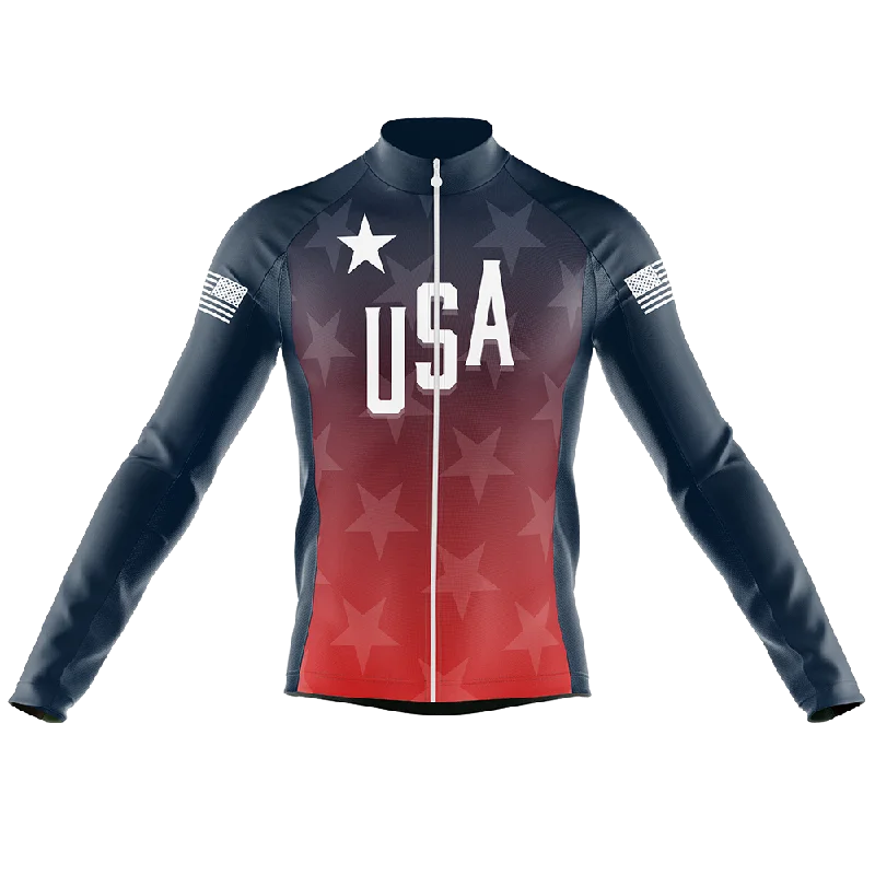 USA V3 Long Sleeve Cycling Jersey Boutique Jersey Tee