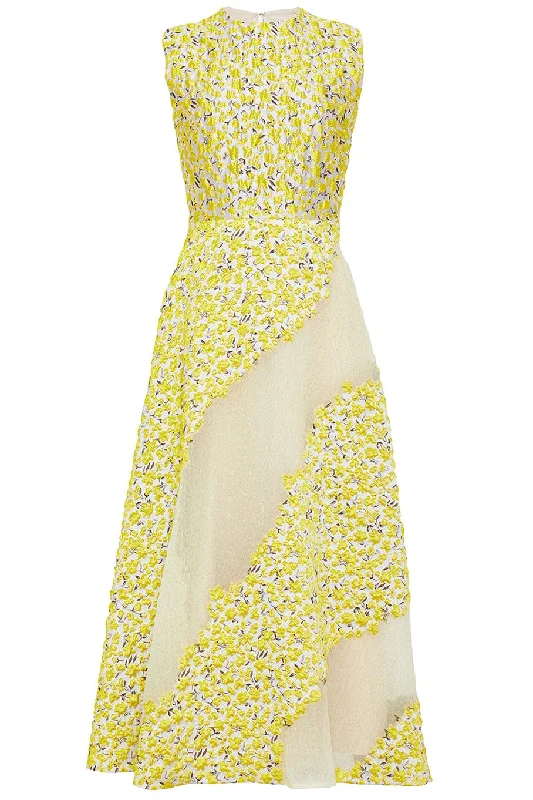 Floral Full Skirt Dress Tunics Chic elegant