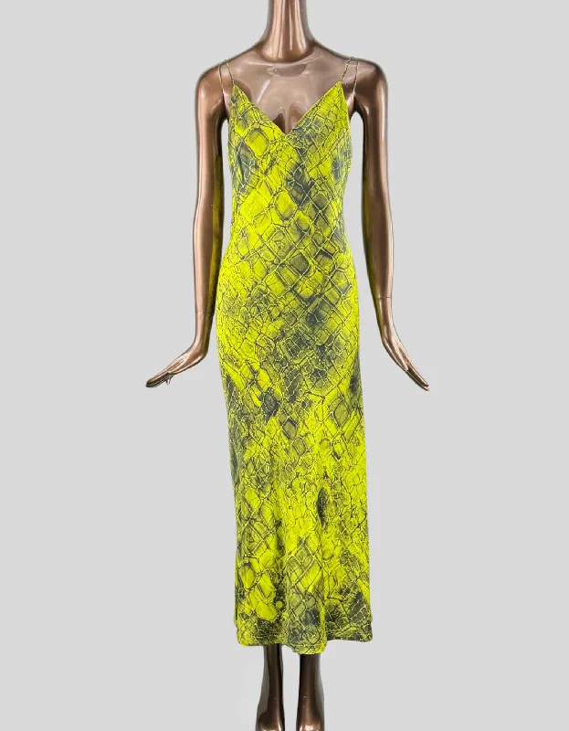 ALLSAINTS Melody Mirus Midi Slip Dress - 6 US | 38 EU Crew Neckline Sporty