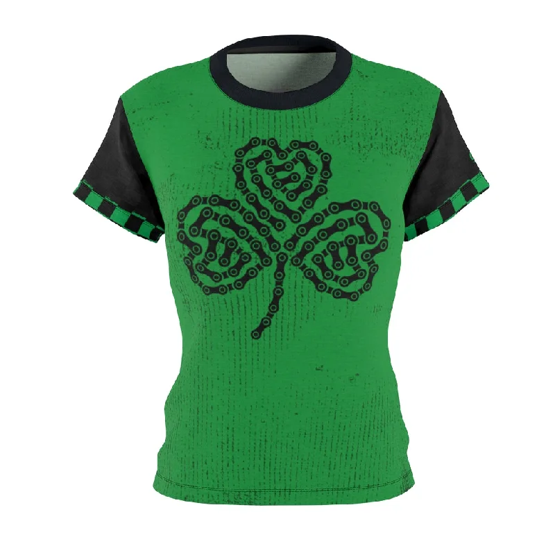 Women's Bike Chain Shamrock DriFit MTB Jersey Cotton Jersey Tee