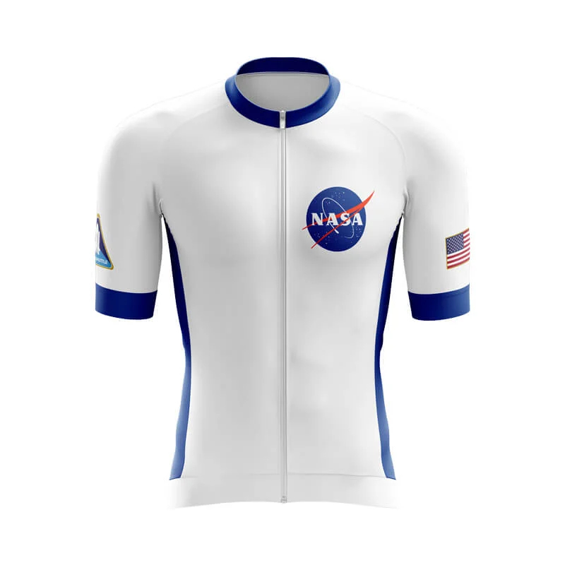 NASA Meatball Aero Jerseys (White) Round Neck Jersey Tee