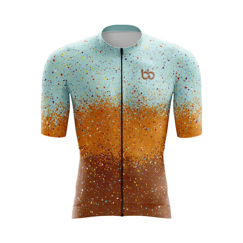 Paint Splatter Aero jerseys (Teal-Orange-Brown) Fashion Jersey Blouse