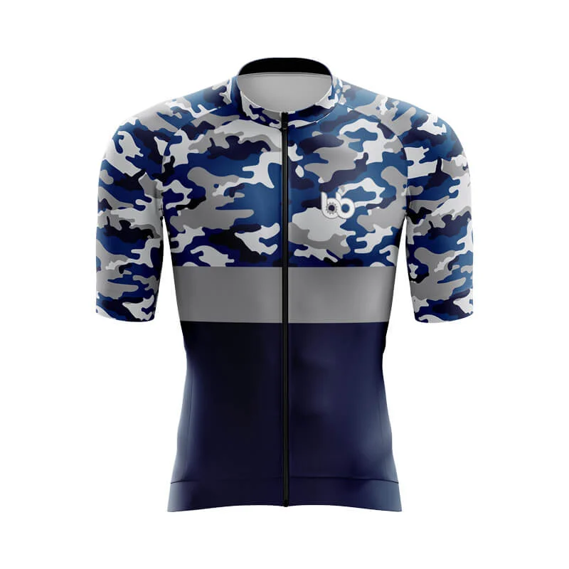 Camouflage Neck Aero Jerseys (V2) (Blue) Recycled Jersey Tee