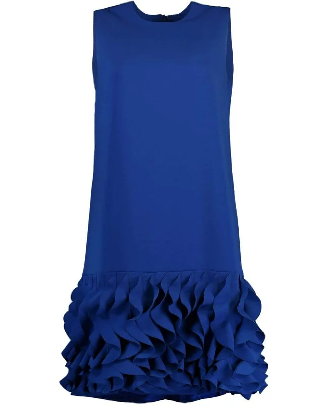 Jewel Neck Arak Dress With Ruffle Hem Tunics Sophisticated sleek