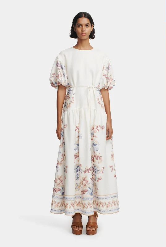 Hansen & Gretel Michelle Linen Dress sweetheart Neckline Romantic