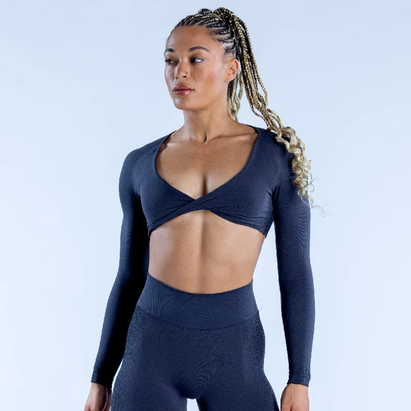 Ignite Twist Front Crop Top Machine Wash Dry Clean Hand Wash