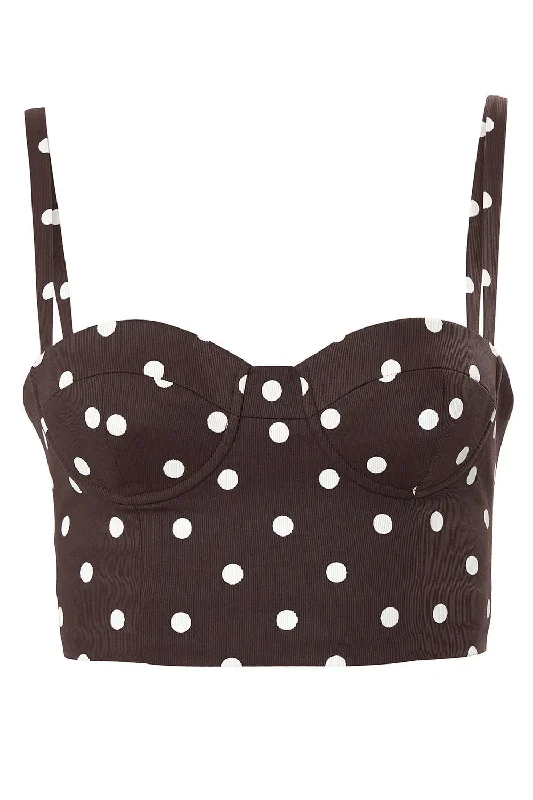 Bustier Crop Top Terry Blend Velvet Blend Canvas Blend