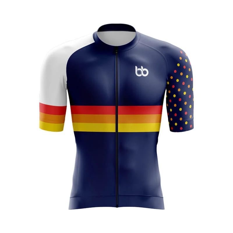 Dot and Stripe Aero jerseys (Navy) Bright Color Jersey Top