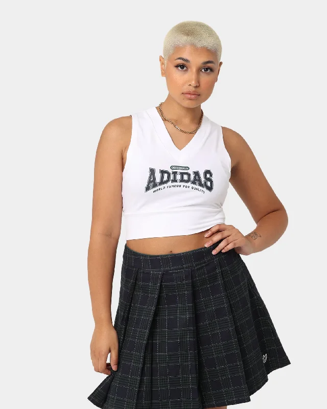 Adidas Women's Original Class Of '72 Crop Top White Fashionable Trendy Casual