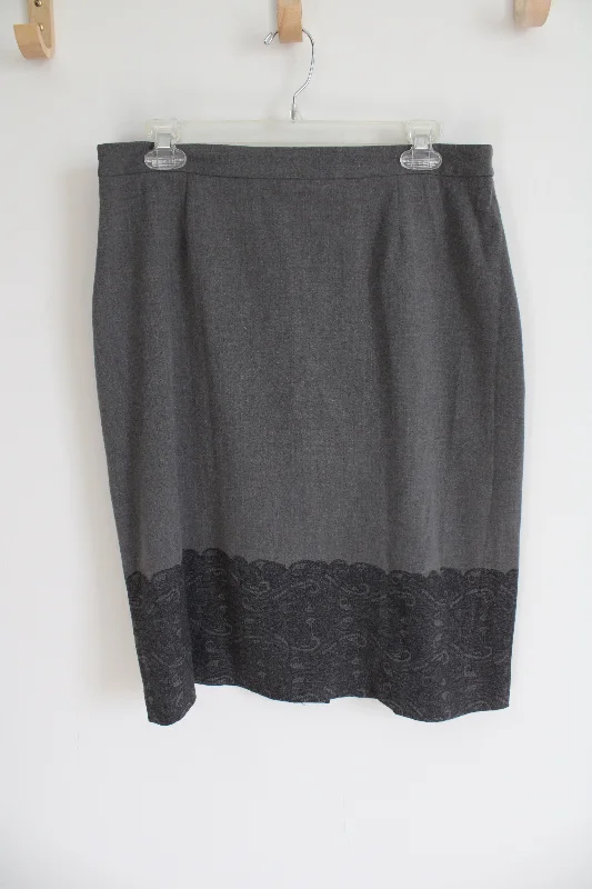 Merona Gray Lace Pattern Bottom Skirt | 12 boho skirt vibe