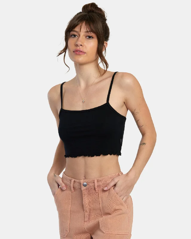 All That Tank Top - RVCA Black boho tank top