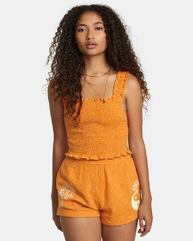 Terrace Tank Top - Tangerine sleep tank top