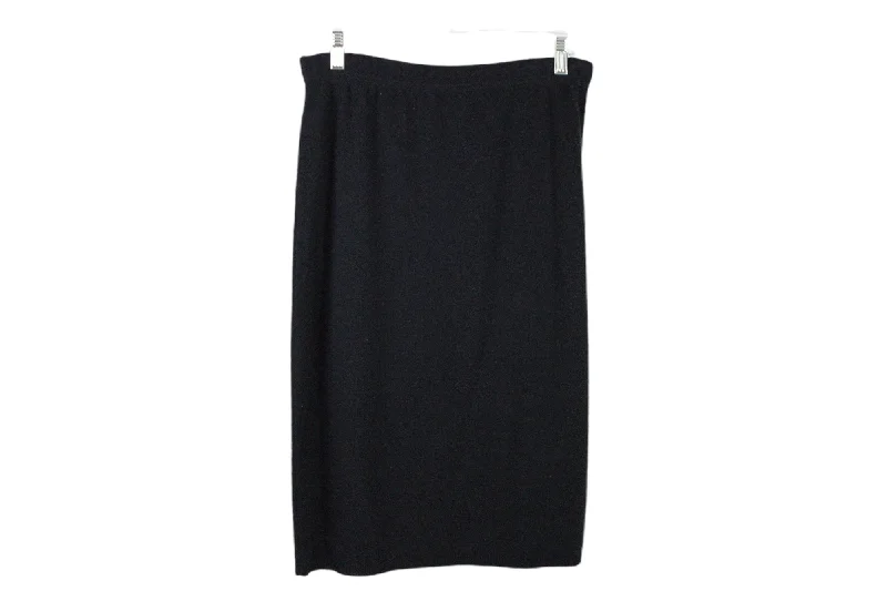 Karen Lessly Black Knit Skirt | Petite S silk skirt sleek