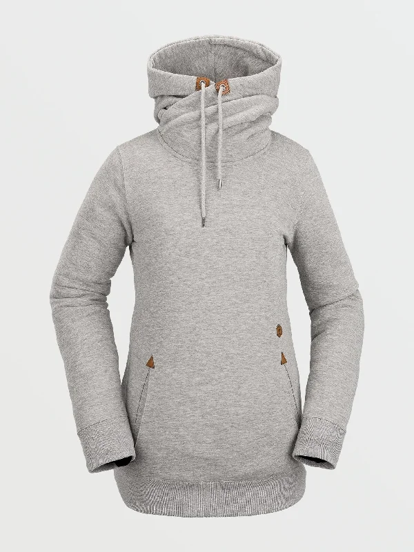 Tower Fleece Hoodie - Heather Grey Hoodie with Sequins Glamorous Eye-catching