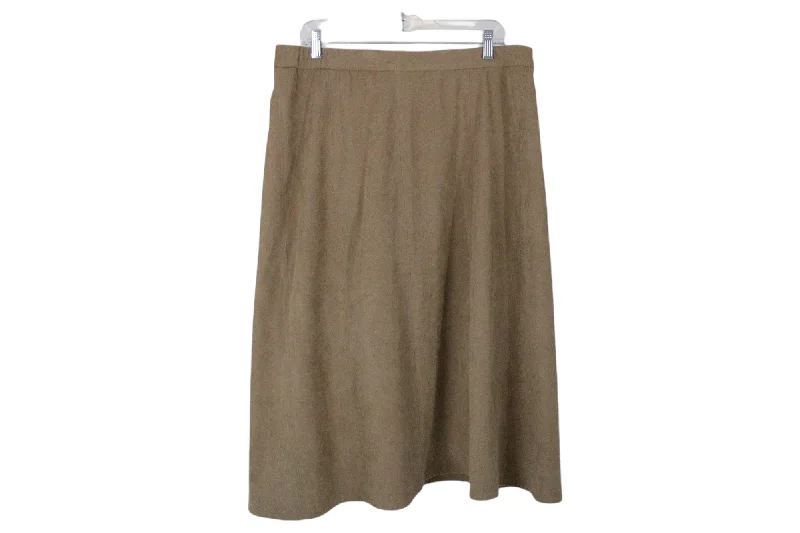 CJ Banks Brown Suede Finish Skirts | 14W cotton skirt soft