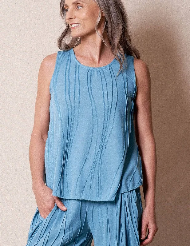Jaya Swing Tank - Aquamarine Only - L/XL striped tank top