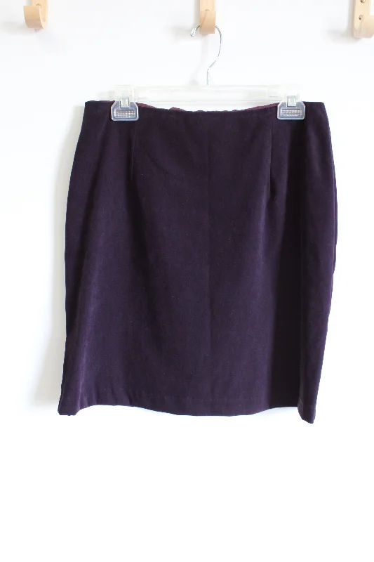 Dawn Joy Vintage Eggplant Purple Mini Sueded Skirt | 11/12 corduroy skirt textured