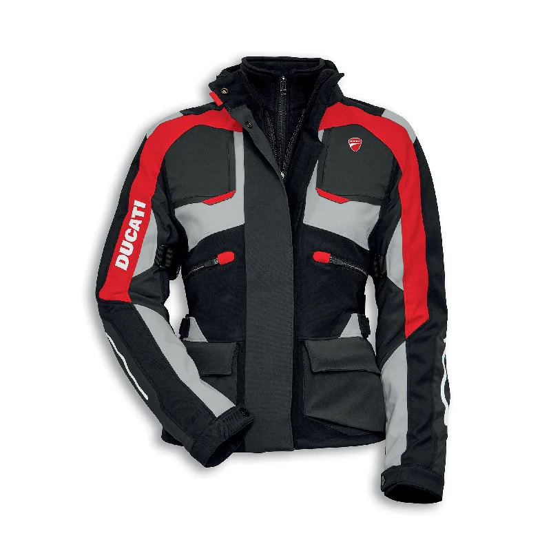 Ducati Strada C3 Women's Fabric Jacket Front Pockets Side Pockets Patch Pockets