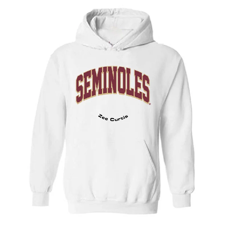 FSU - NCAA Women's Track & Field : Zee Curtis - Classic Fashion Shersey Hooded Sweatshirt Hoodie with Metallic Shiny Futuristic