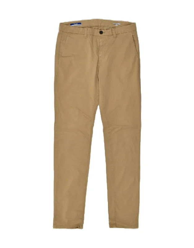 JULES Womens Slim Chino Trousers EU 40 Medium W32 L32 Beige Trousers sophisticated sleek