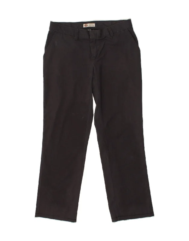 DICKIES Womens Straight Chino Trousers W32 L27  Grey Polyester Trousers Corduroy Warm