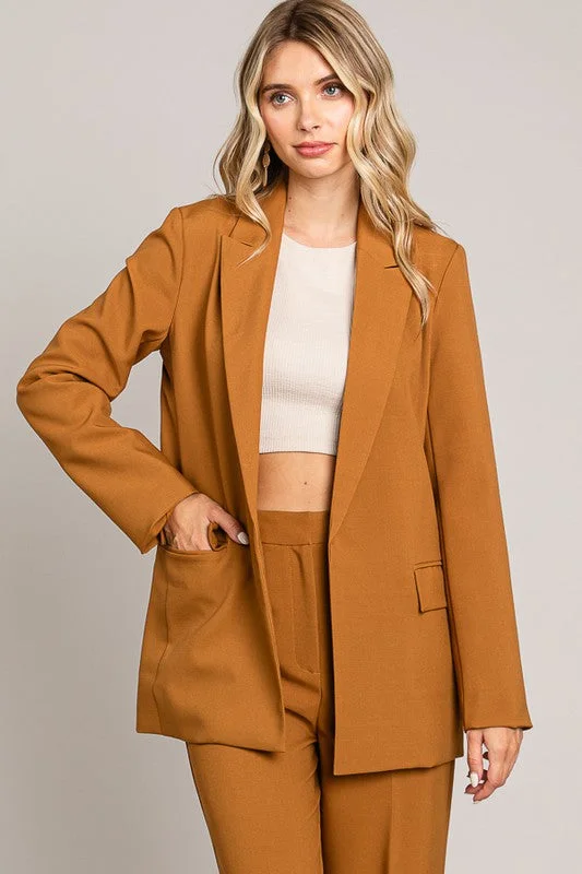 Twill Oversized Blazer Jacket Fitted Jacket Loose Jacket Oversized Jacket