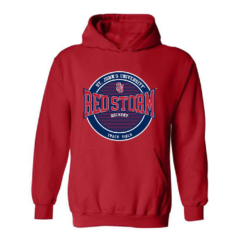 St. Johns - NCAA Women's Track & Field : Jade Dockery - Classic Fashion Shersey Hooded Sweatshirt Hoodie with Lace Feminine Delicate
