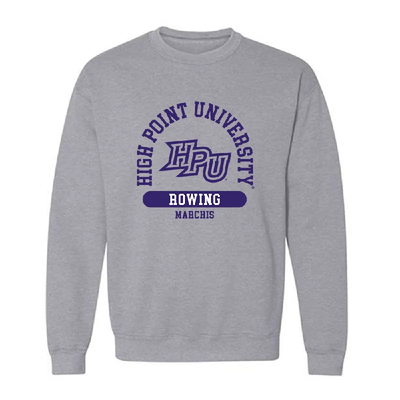 High Point - NCAA Women's Rowing : Caroline Marchis - Crewneck Sweatshirt Hoodie with Mesh Breathable Sporty