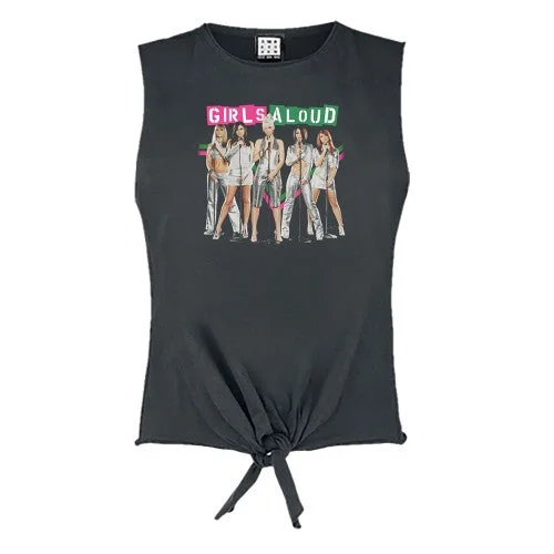Amplified Womens/Ladies Split Colour Girls Aloud Sleeveless Tank Top slim fit tank