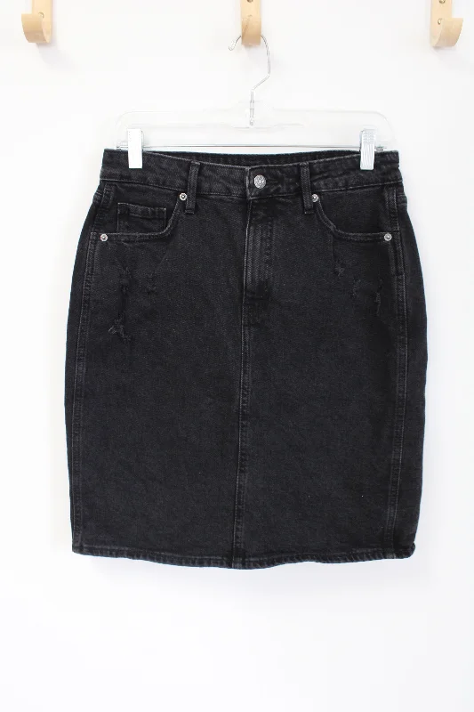 Old Navy Black Denim Skirt | 6 breathable skirt fabric